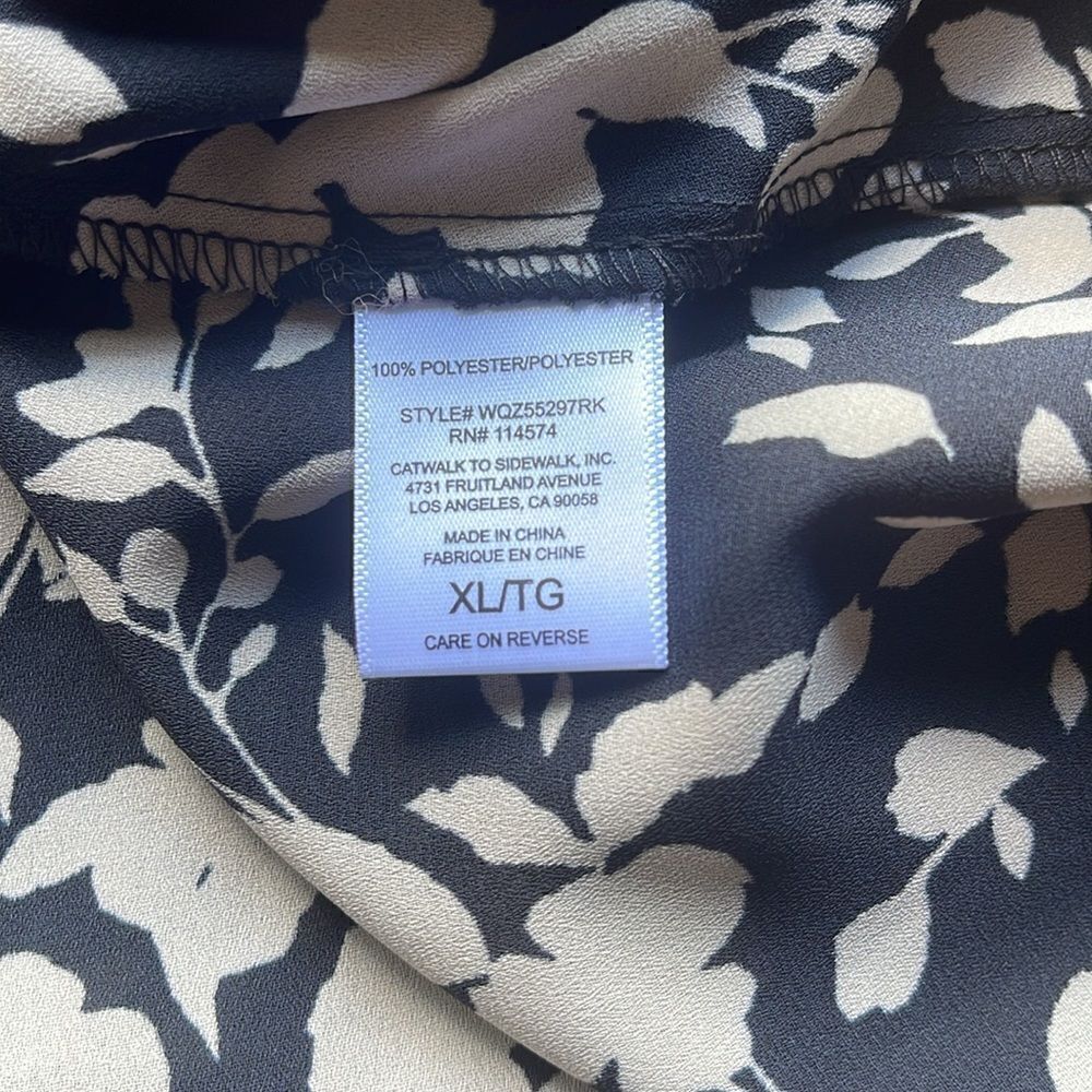 PLEIONE FLORAL BLOUSE SIZE XL - Picture 7 of 7